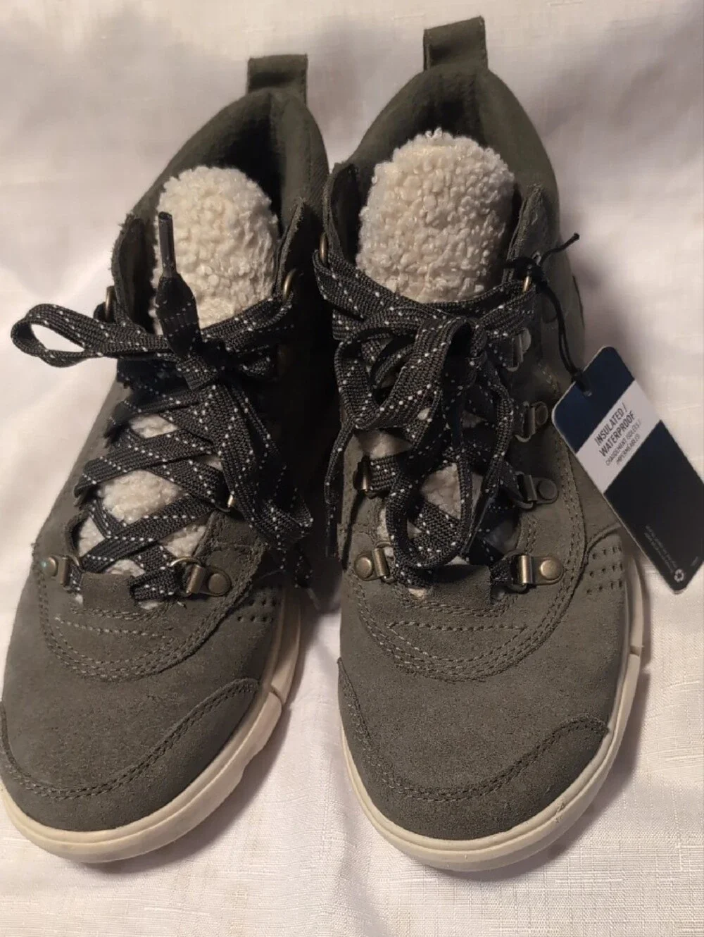 Sorel Women's Olive Green Explorer Next Lace-Up Ankle Boots